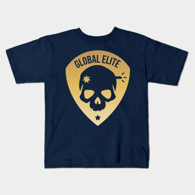 Global Elite Badge - Counter-Strike:Global Offensive Kids T-Shirt by pixeptional